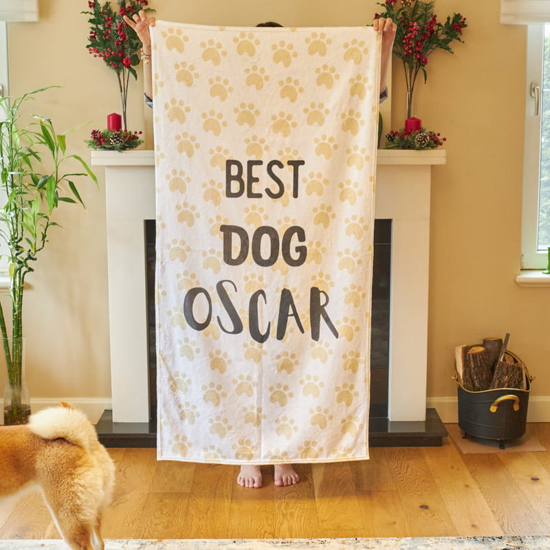 Best Dog Tasarımlı İsim Yazılı Havlu