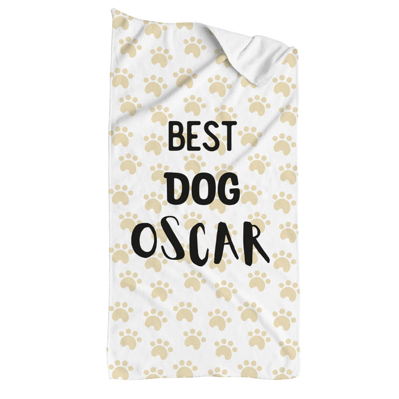 Best Dog Tasarımlı İsim Yazılı Havlu