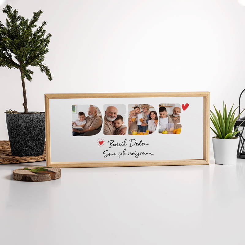 Dedeye Hediye Fotoğraf Baskılı Ahşap Tablo