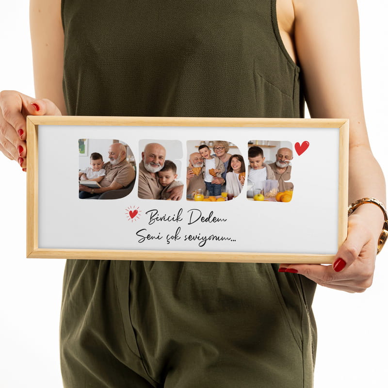 Dedeye Hediye Fotoğraf Baskılı Ahşap Tablo