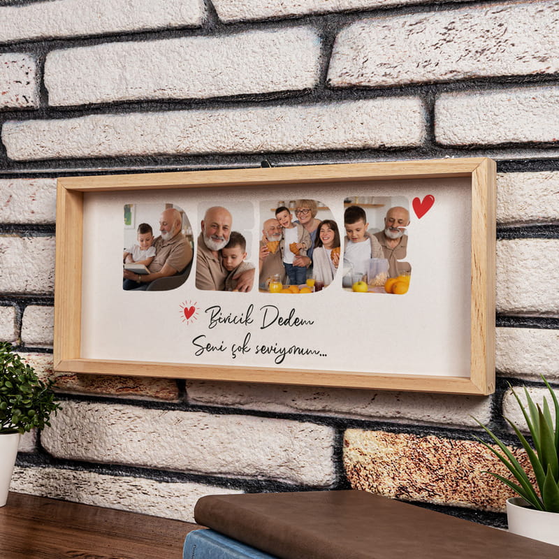 Dedeye Hediye Fotoğraf Baskılı Ahşap Tablo