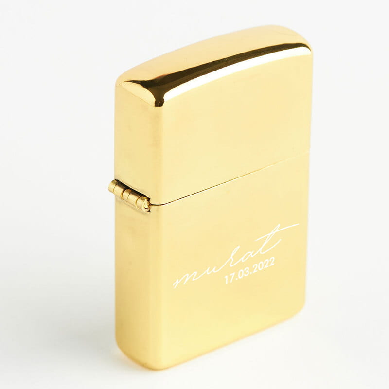 Erkek Arkadaşa Hediyelik İsim ve Tarih Yazılı Çakmak