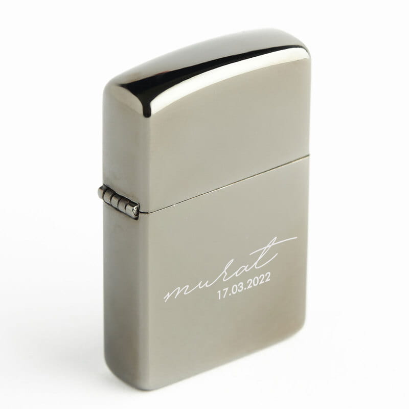 Erkek Arkadaşa Hediyelik İsim ve Tarih Yazılı Çakmak