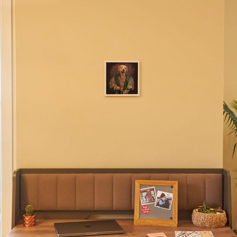 Evcil Hayvan Orta Çağ Tasarımlı Portre Beyaz Çerçeve