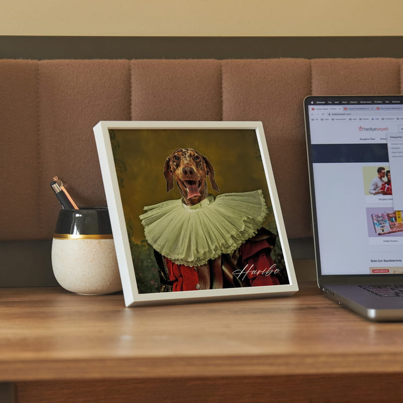 Evcil Hayvan Tasarımlı Beyaz Fotoğraf Çerçevesi