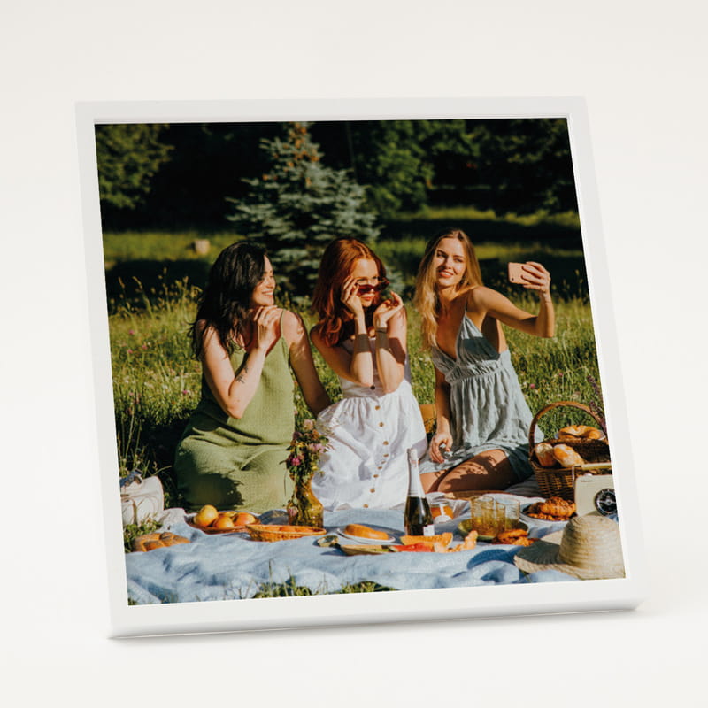 Fotoğraf Baskılı Beyaz Renk Yapışan Derin Çerçeve