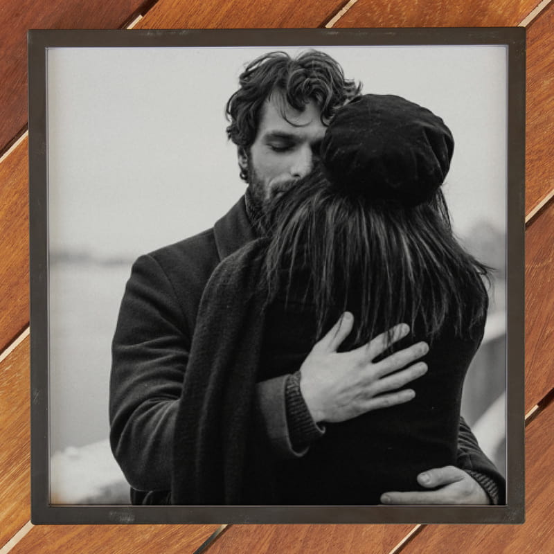 Fotoğraf Baskılı Siyah Dekoratif Yapışan Duvar Çerçevesi