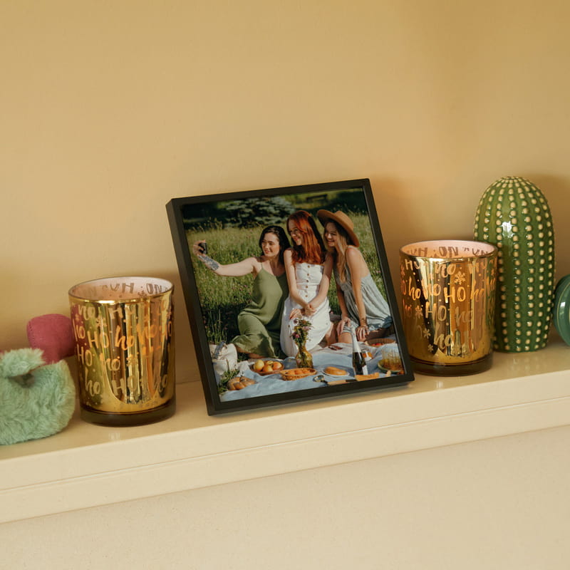 Fotoğraf Baskılı Siyah Dekoratif Yapışan Duvar Çerçevesi