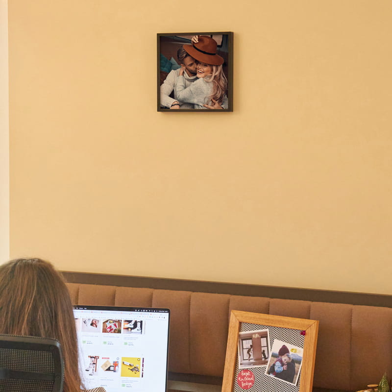 Fotoğraf Baskılı Siyah Dekoratif Yapışan Duvar Çerçevesi