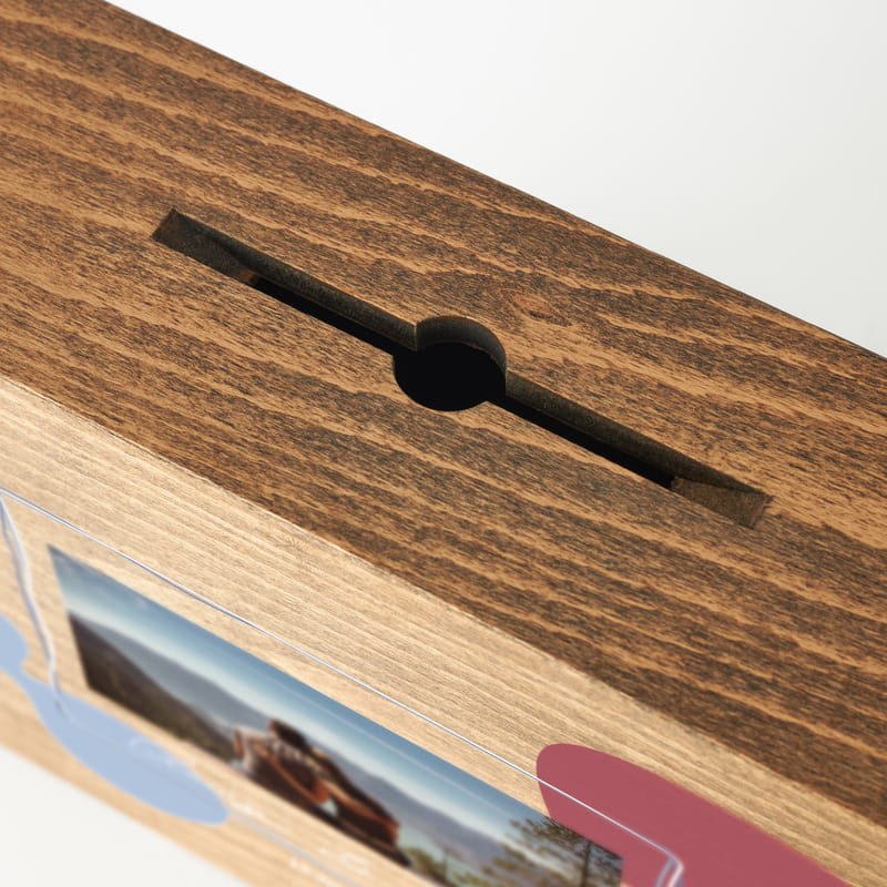 Fotoğraf Ve İsim Özelleştirmeli Masif Ahşap Kumbara