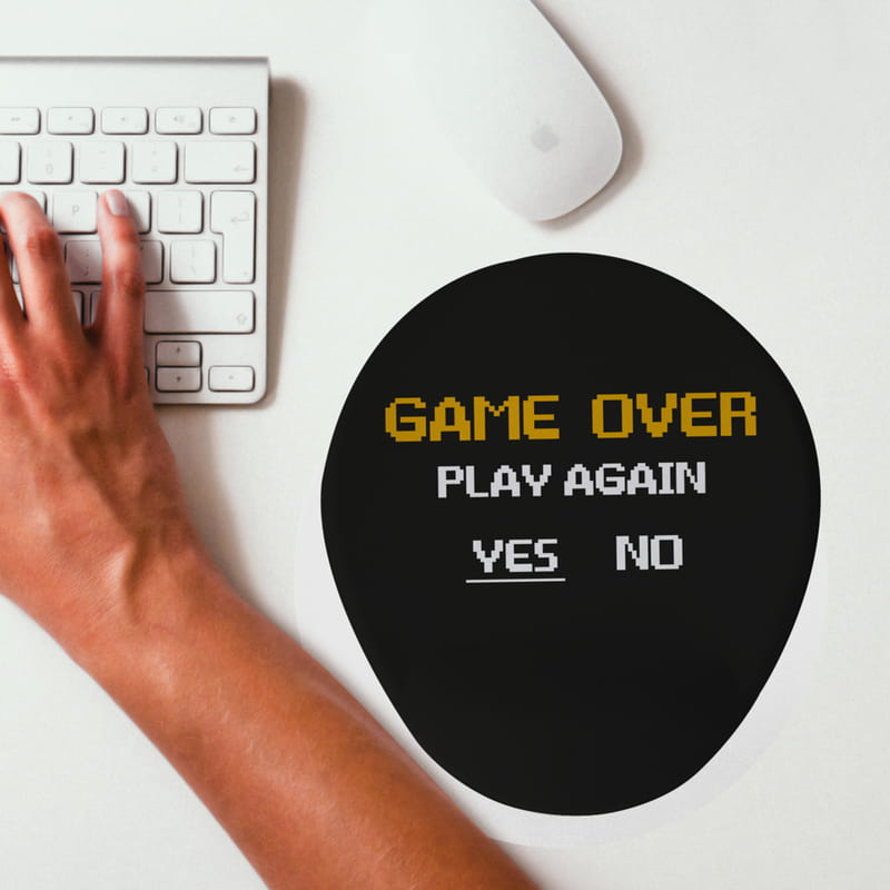 Gamer Sevgiliye Hediye Game Over Tasarımlı Mouse Altlığı