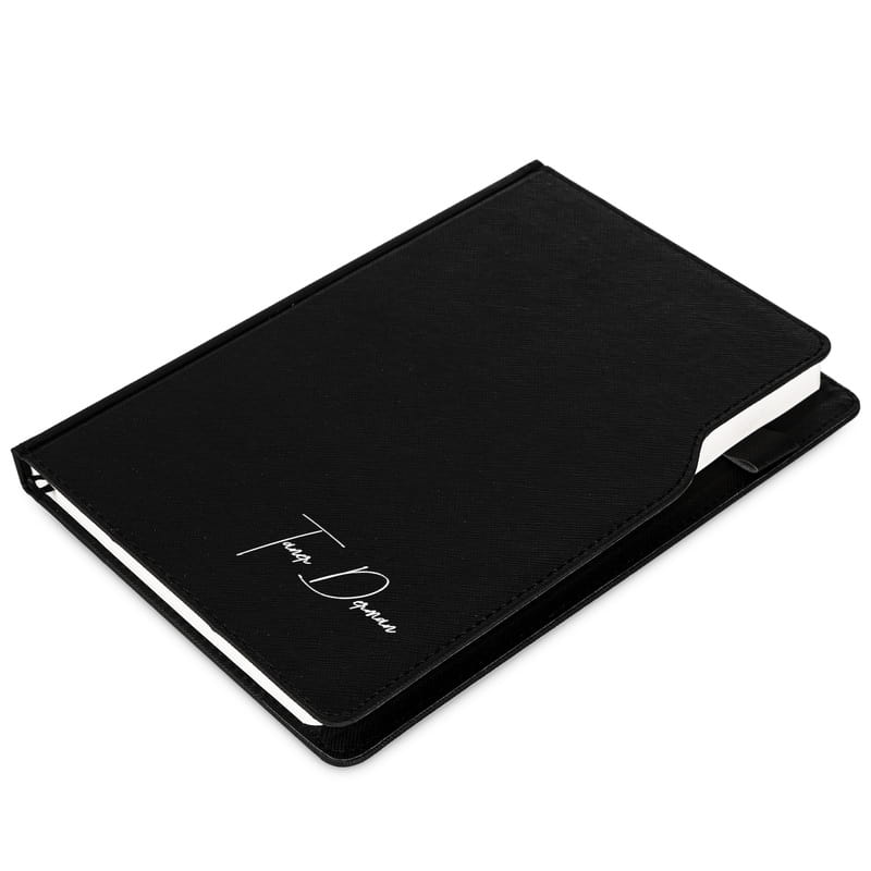 İmza Tasarımlı İsimli Ajanda - Deri Planlayıcı Ajanda