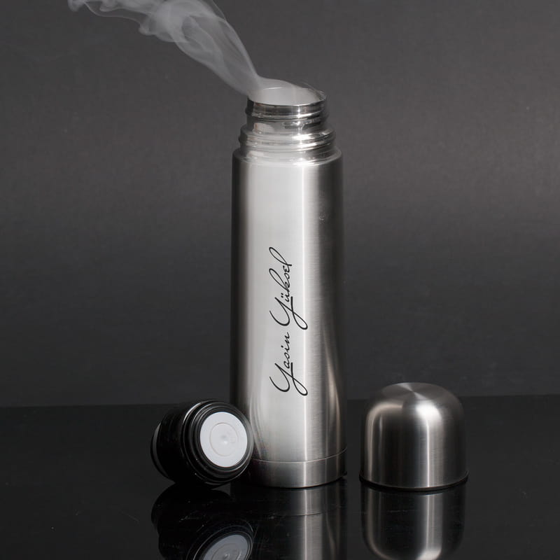 İmza Tasarımlı Paslanmaz Çelik Termos