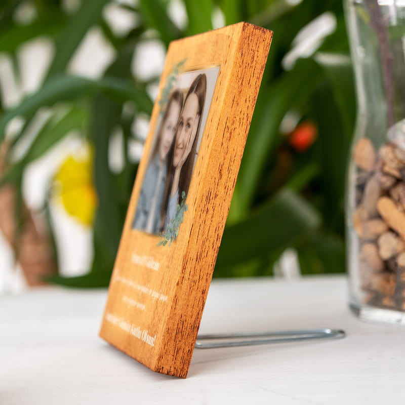 İsim ve Fotoğraf Baskılı Anneler Günü Hatıra Çerçevesi