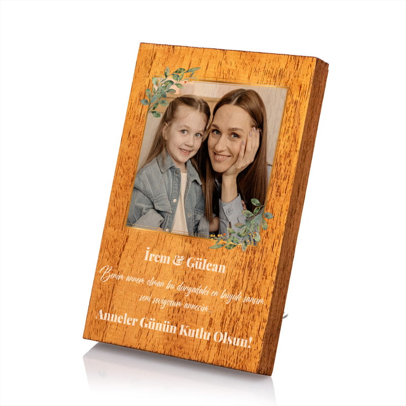 İsim ve Fotoğraf Baskılı Anneler Günü Hatıra Çerçevesi