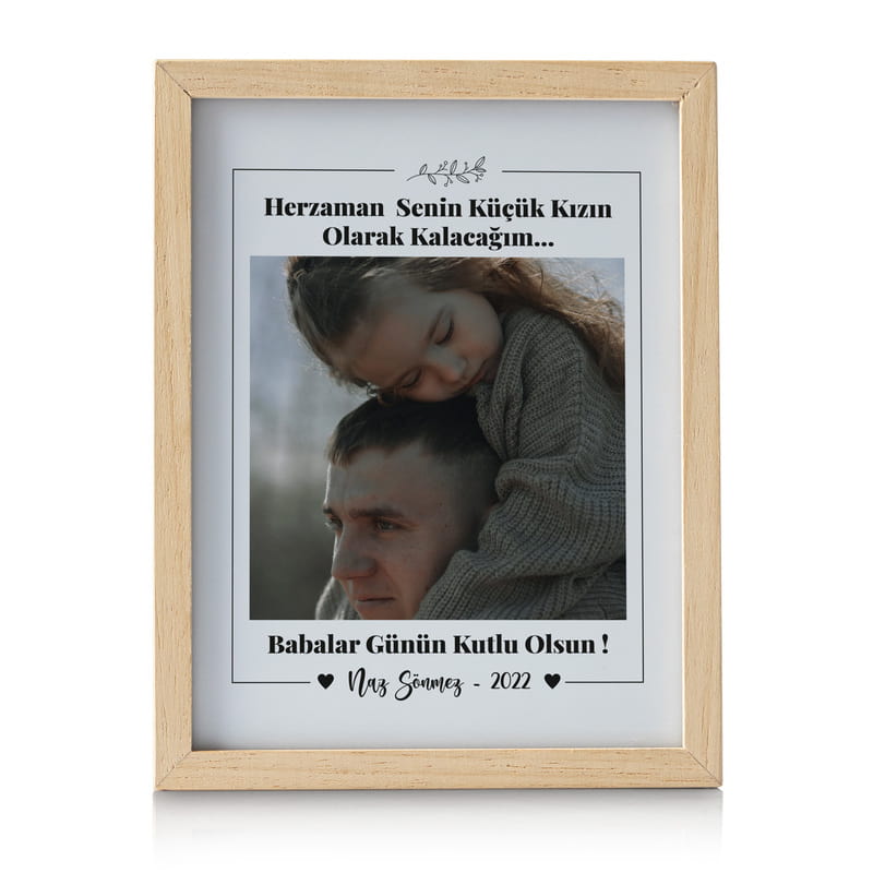 Kişiye Özel İlk Babalar Günü Hediyesi Fotoğraf ve Mesajlı Dekoratif Lamba