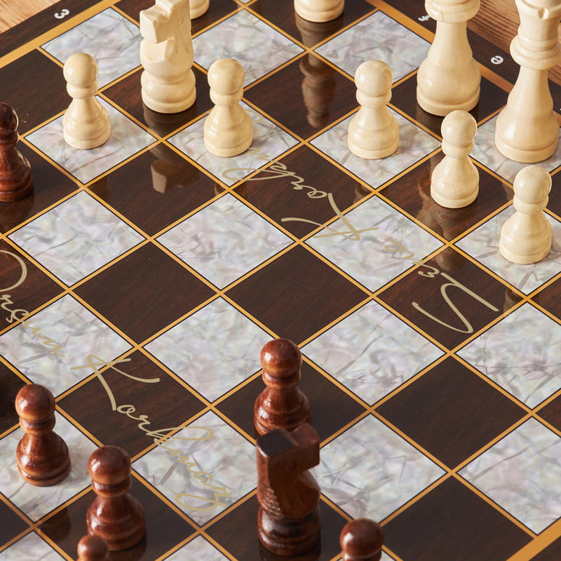 Kişiye Özel İmza Tasarımlı Satranç Takımı