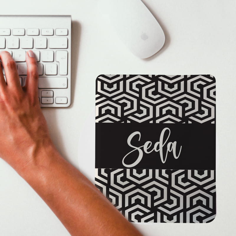 Kişiye Özel İsim Yazılı Bilek Jel Destekli Mousepad