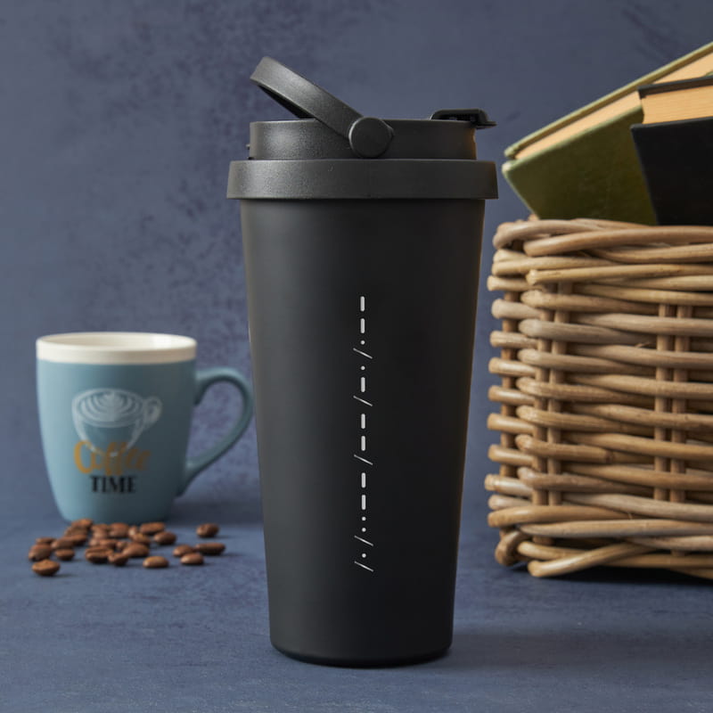 Kişiye Özel Mors Alfabeli Termos Kahve Hediye Kutusu