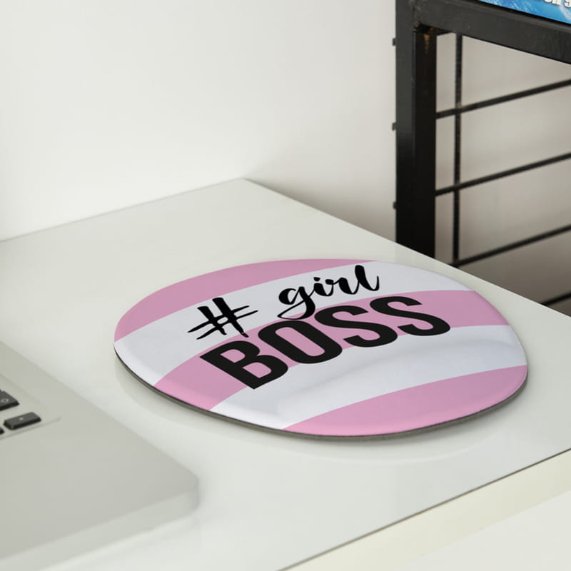 Girl Boss Tasarımlı Bilek Destekli Mouse Altlığı