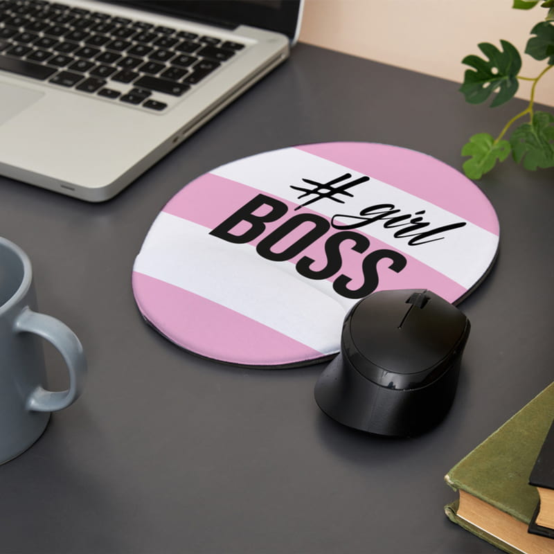Girl Boss Tasarımlı Bilek Destekli Mouse Altlığı