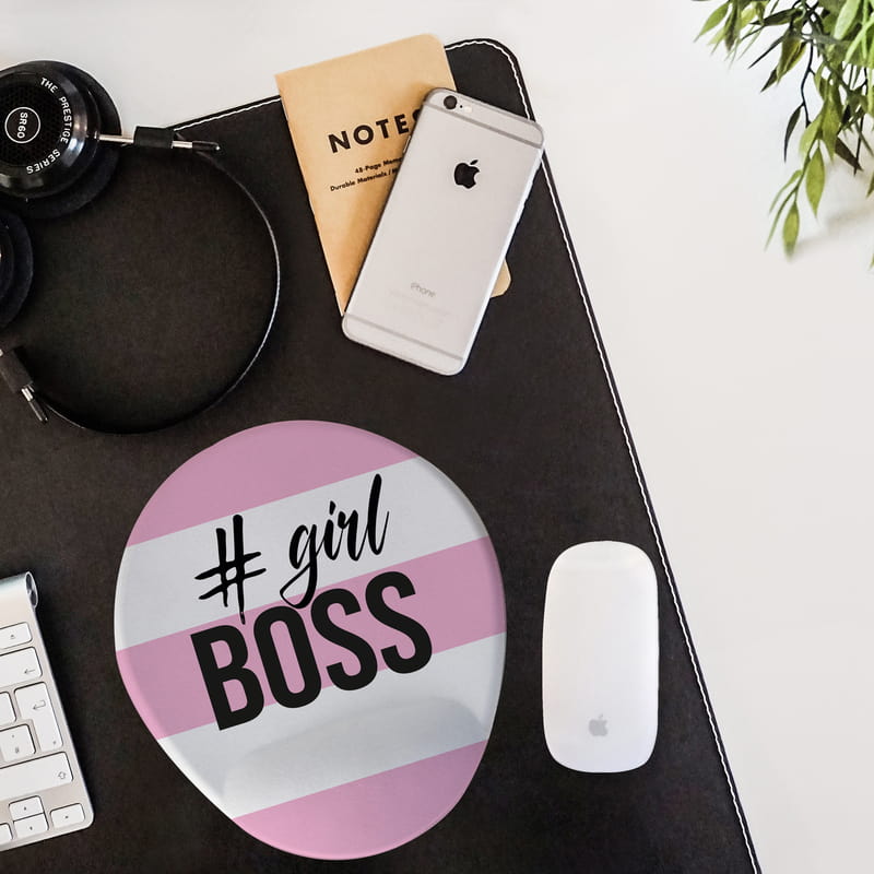 Girl Boss Tasarımlı Bilek Destekli Mouse Altlığı