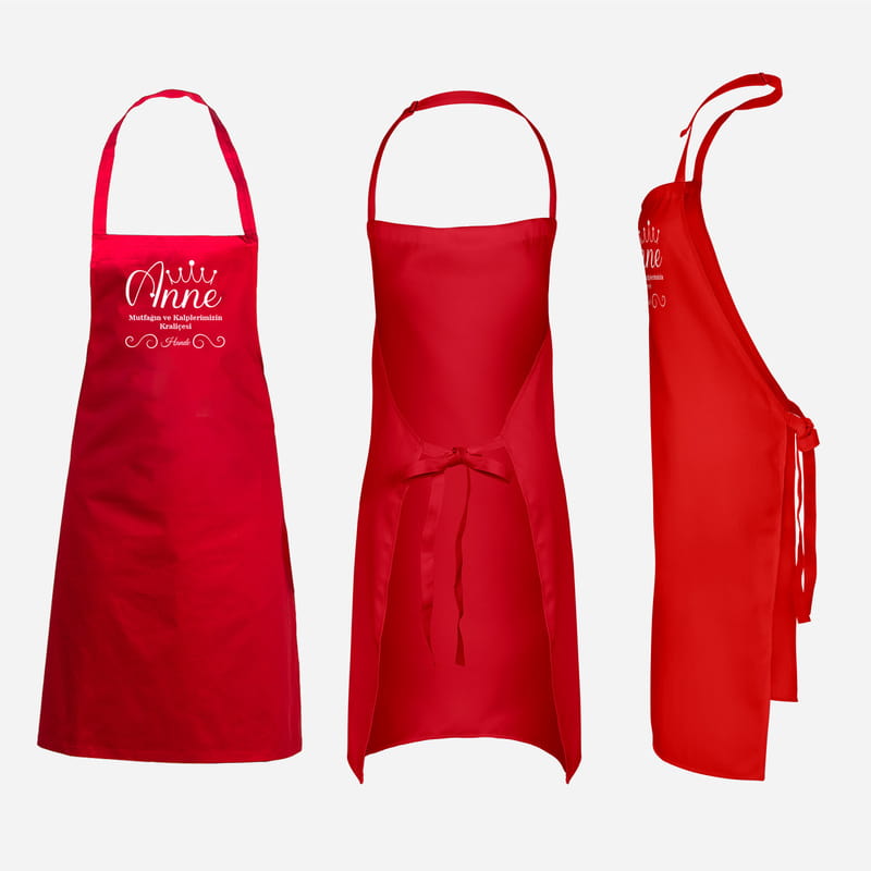 Kraliçe Anne Tasarımlı İsim Yazılı Mutfak Önlüğü