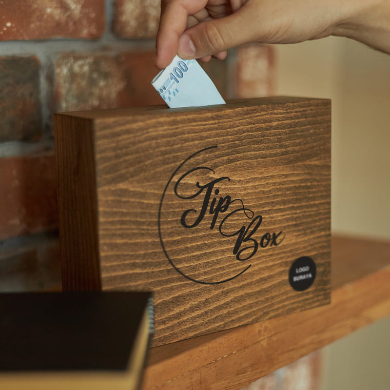 Logo Baskılı Tip Box Bahşiş Kutusu