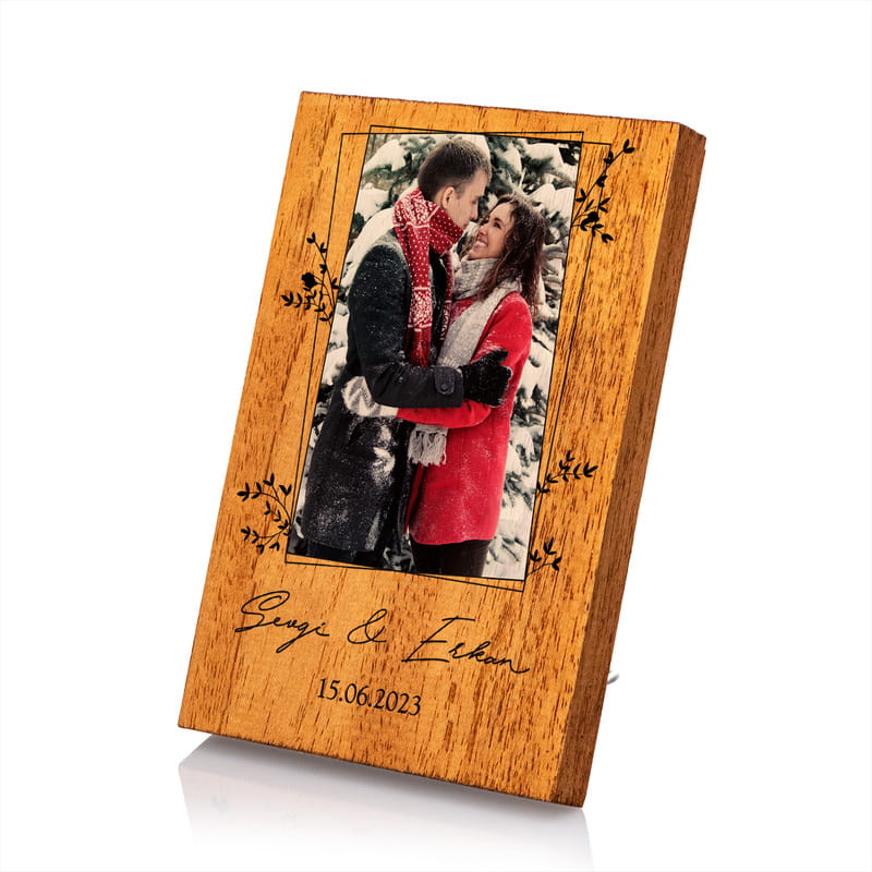 Minimal Fotoğraf Baskılı Masaüstü Ahşap Çerçeve