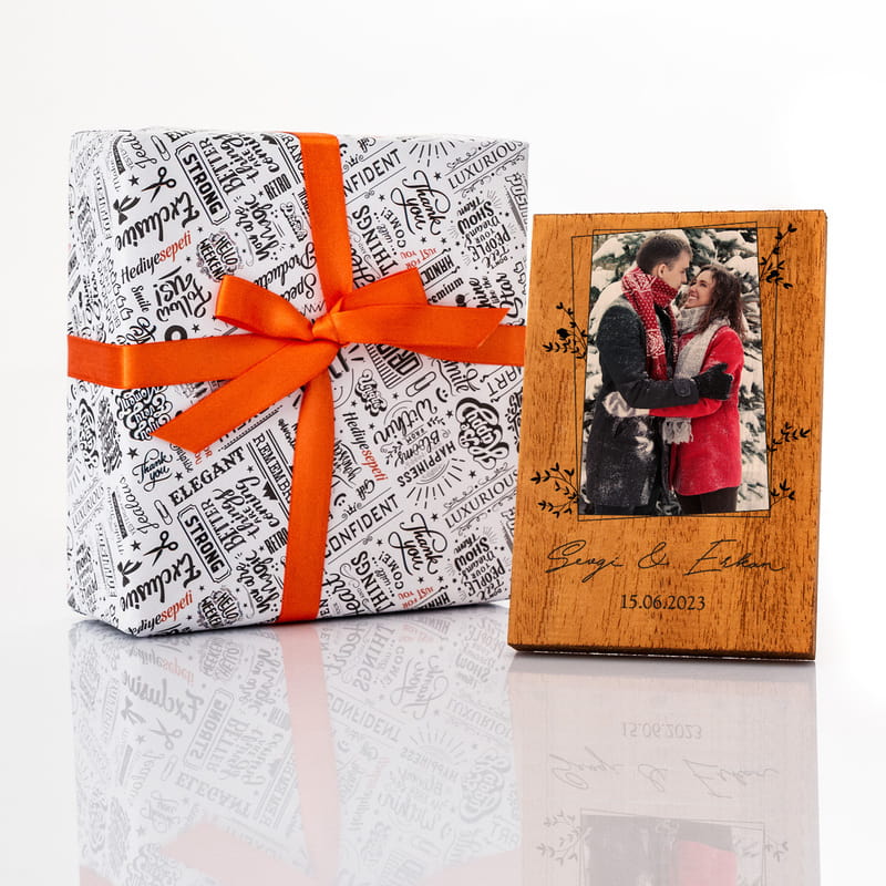 Minimal Fotoğraf Baskılı Masaüstü Ahşap Çerçeve