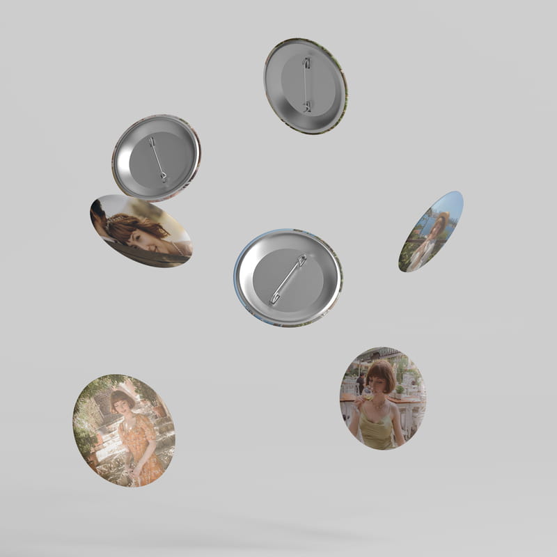 Nikah Hediyesi 12 Adet Fotoğraf Baskılı Metal Rozet