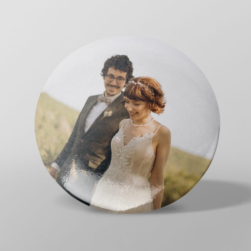 Nikah Hediyesi 12 Adet Fotoğraf Baskılı Metal Rozet