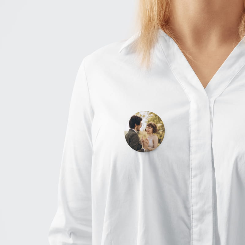 Nikah Hediyesi 12 Adet Fotoğraf Baskılı Metal Rozet