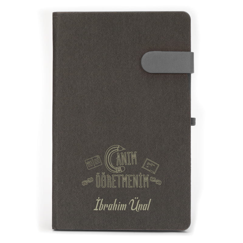 Öğretmen Arkadaşa Hediye İsim Yazılı Renkli Not Defteri