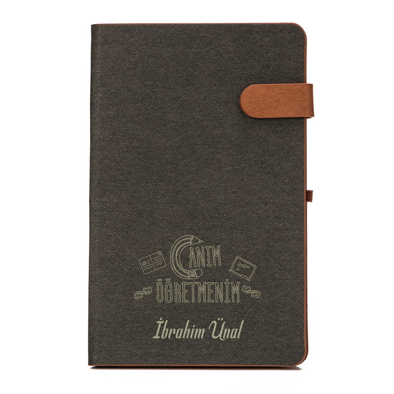 Öğretmen Arkadaşa Hediye İsim Yazılı Renkli Not Defteri