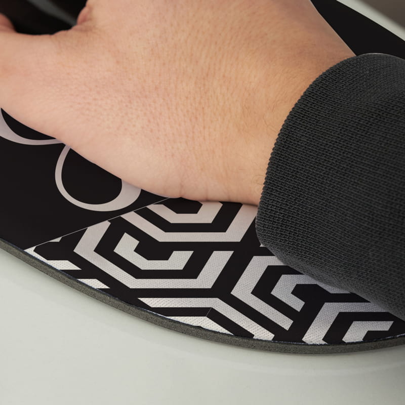 Oval Bilek Destekli İsim Yazılı Fare Altlığı Mousepad