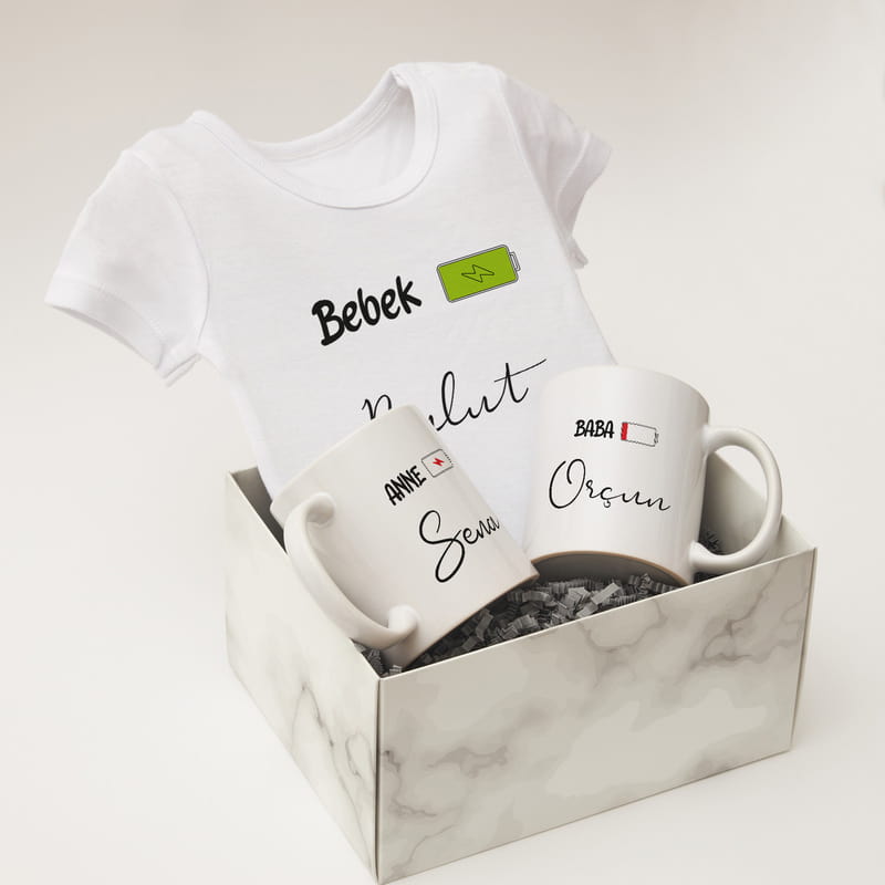 Şarj Göstergesi Esprili Babaya İsme Özel Hediye Kutusu