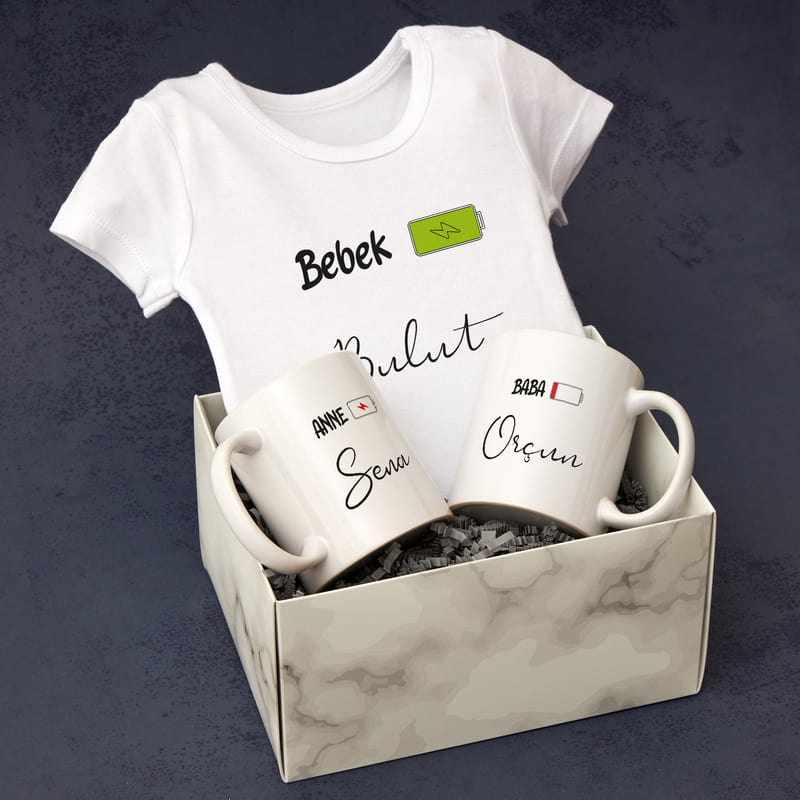 Şarj Göstergesi Esprili Babaya İsme Özel Hediye Kutusu