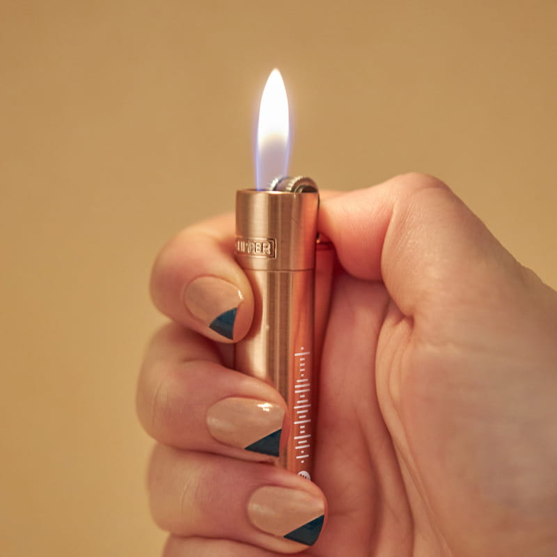 Spotify QR Kod Tasarımlı Rosegold Orijinal Clipper Çakmak