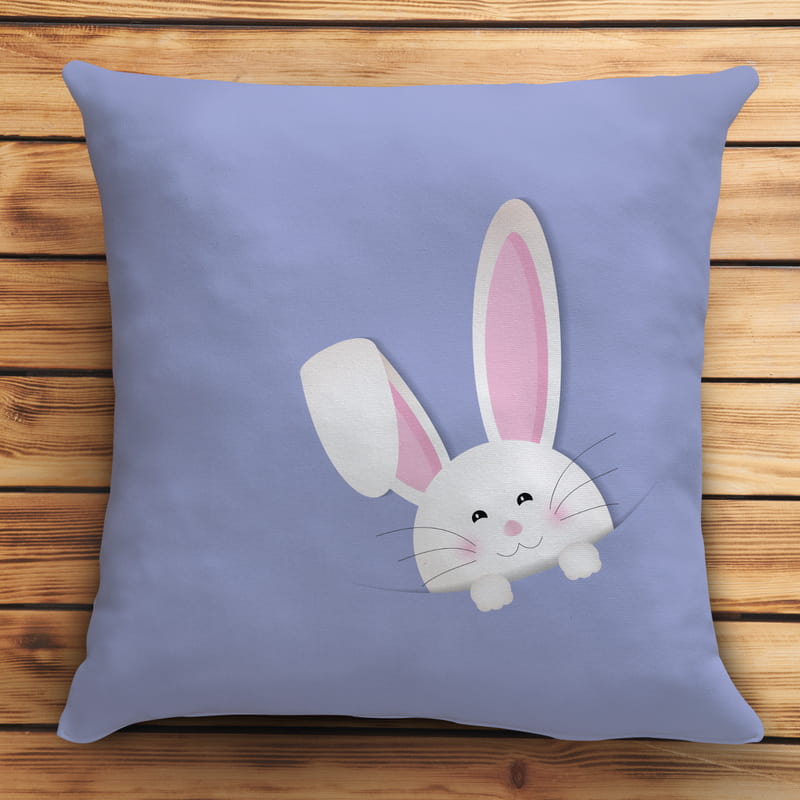 Tavşan Tasarımlı Yastık