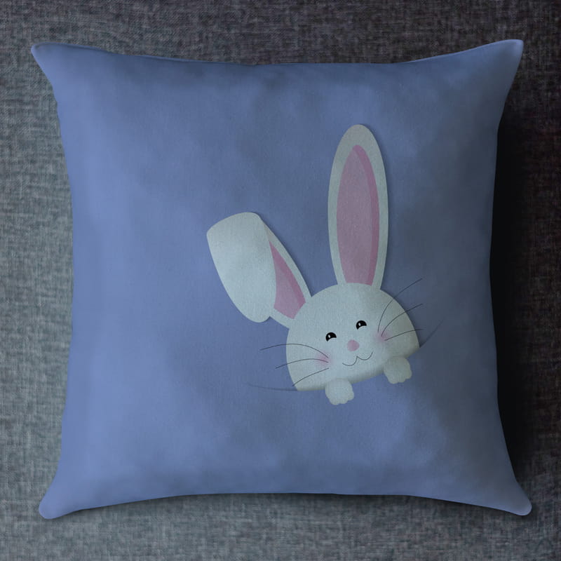 Tavşan Tasarımlı Yastık