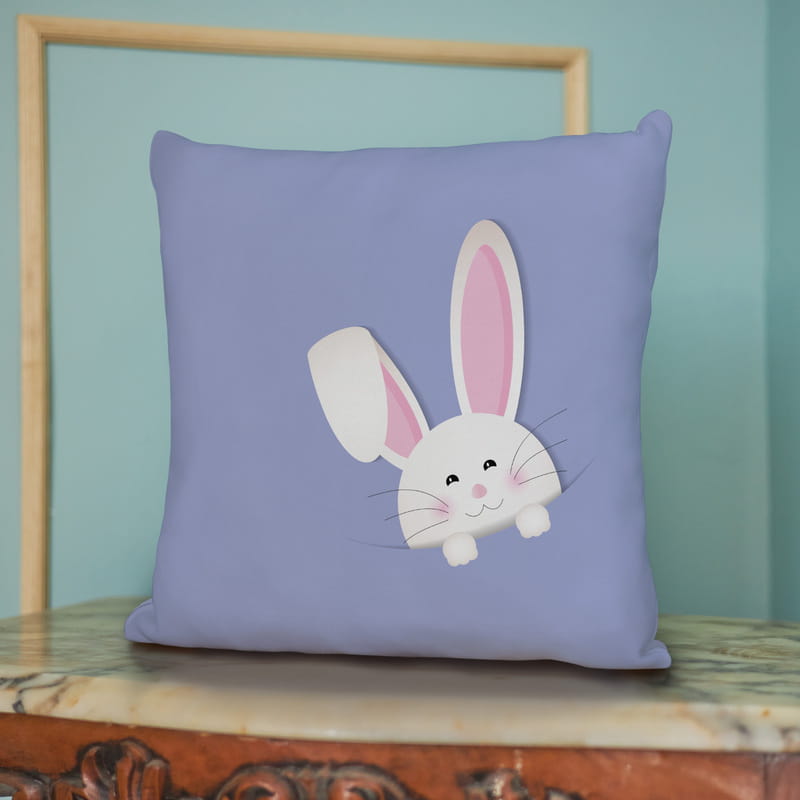 Tavşan Tasarımlı Yastık