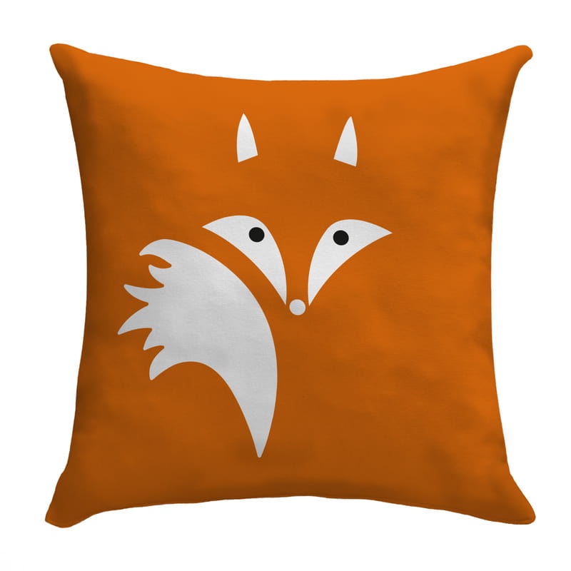 Tilki Tasarımlı Dekoratif Yastık