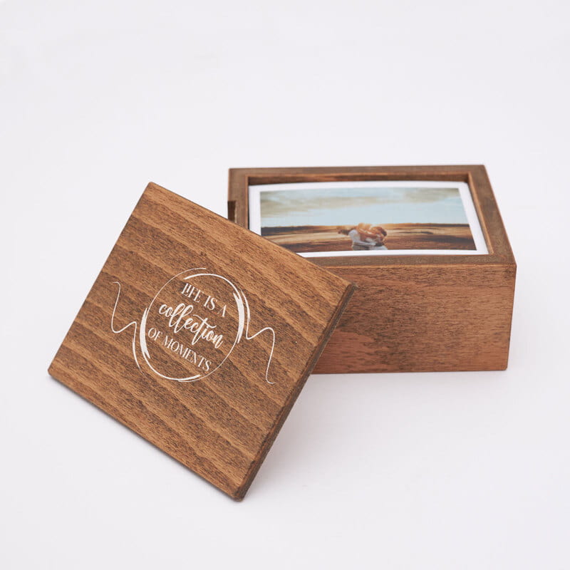 70 Fotoğraf Baskılı Collection Ahşap Fotoğraf Kutusu