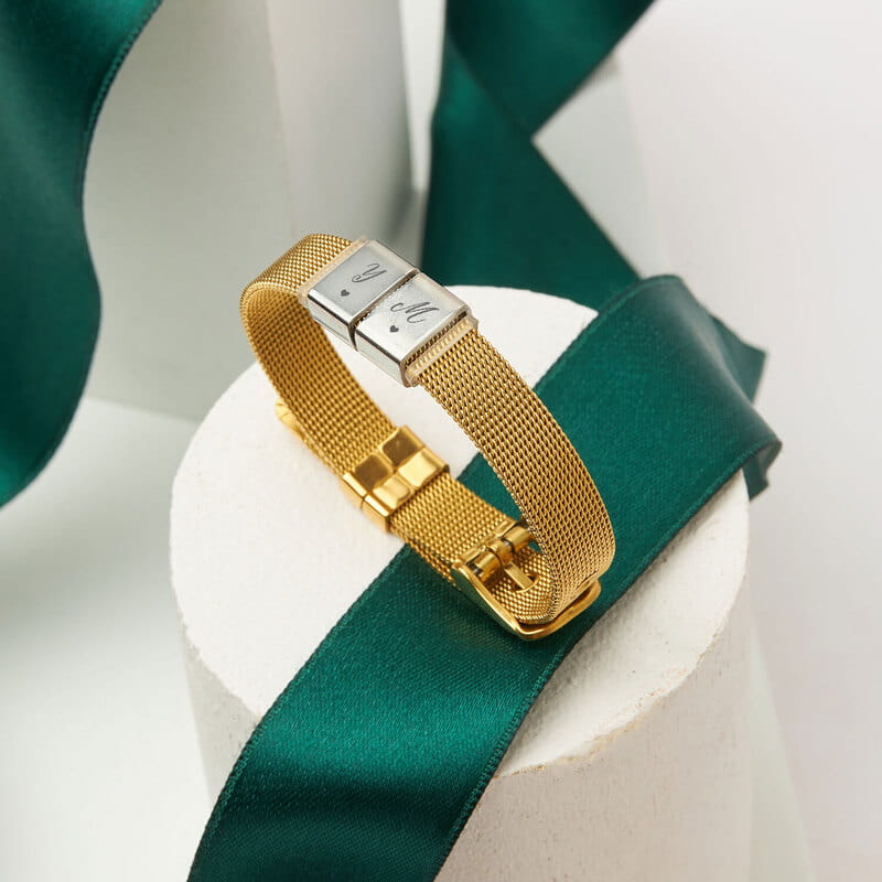 Aşık Kalpler Harf Özelleştirmeli Hasır Bileklik