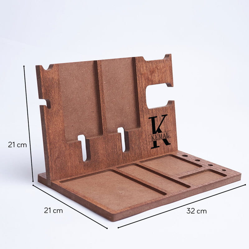 Baş Harf Monogram Tasarımlı Kişiye Özel Masaüstü Düzenleyici