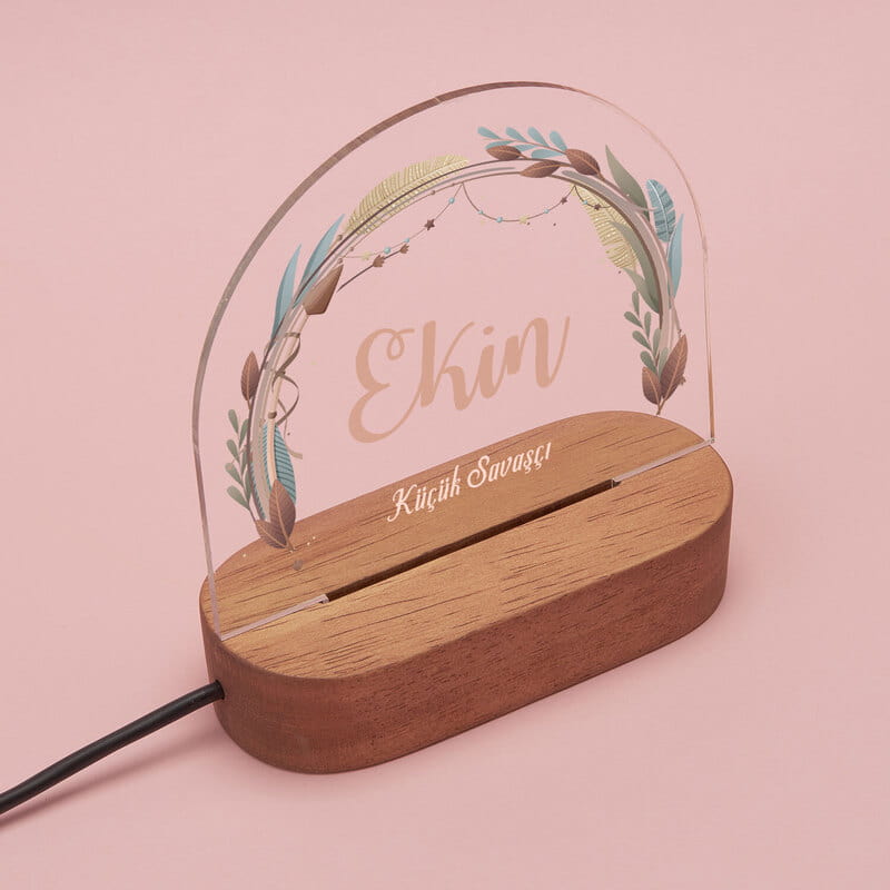 Bebek Odası İsim Özelleştirmeli Led Lamba