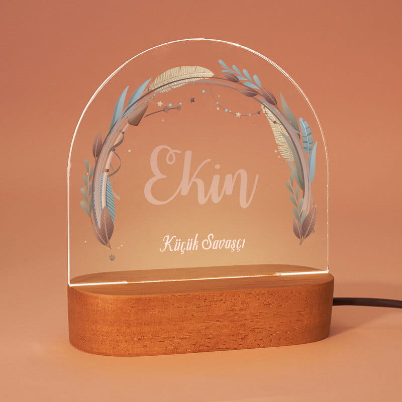 Bebek Odası İsim Özelleştirmeli Led Lamba