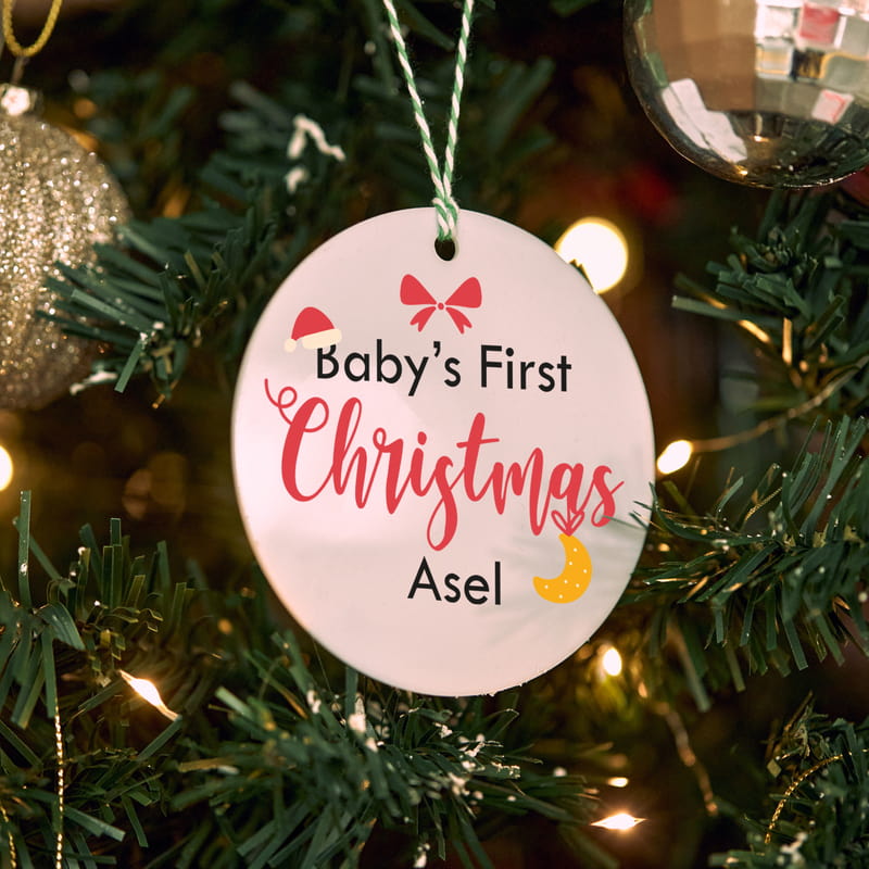 Bebeklere Özel İlk Yılbaşı Hatırası Yılbaşı Ağaç Süsü