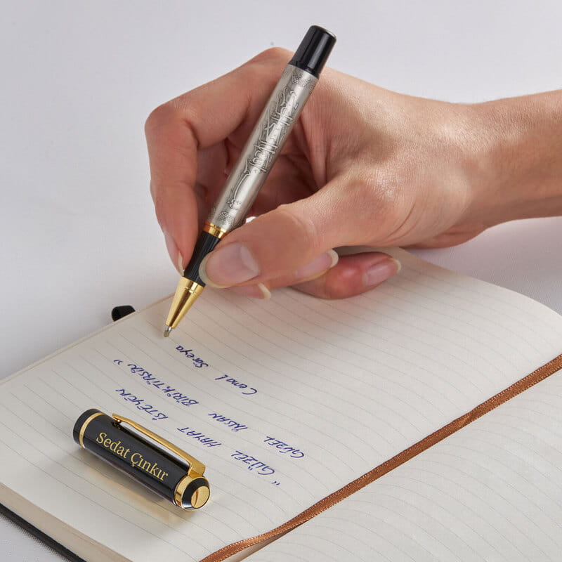 Besmele Tasarımlı Kişiye Özel 2'li Kalem Seti